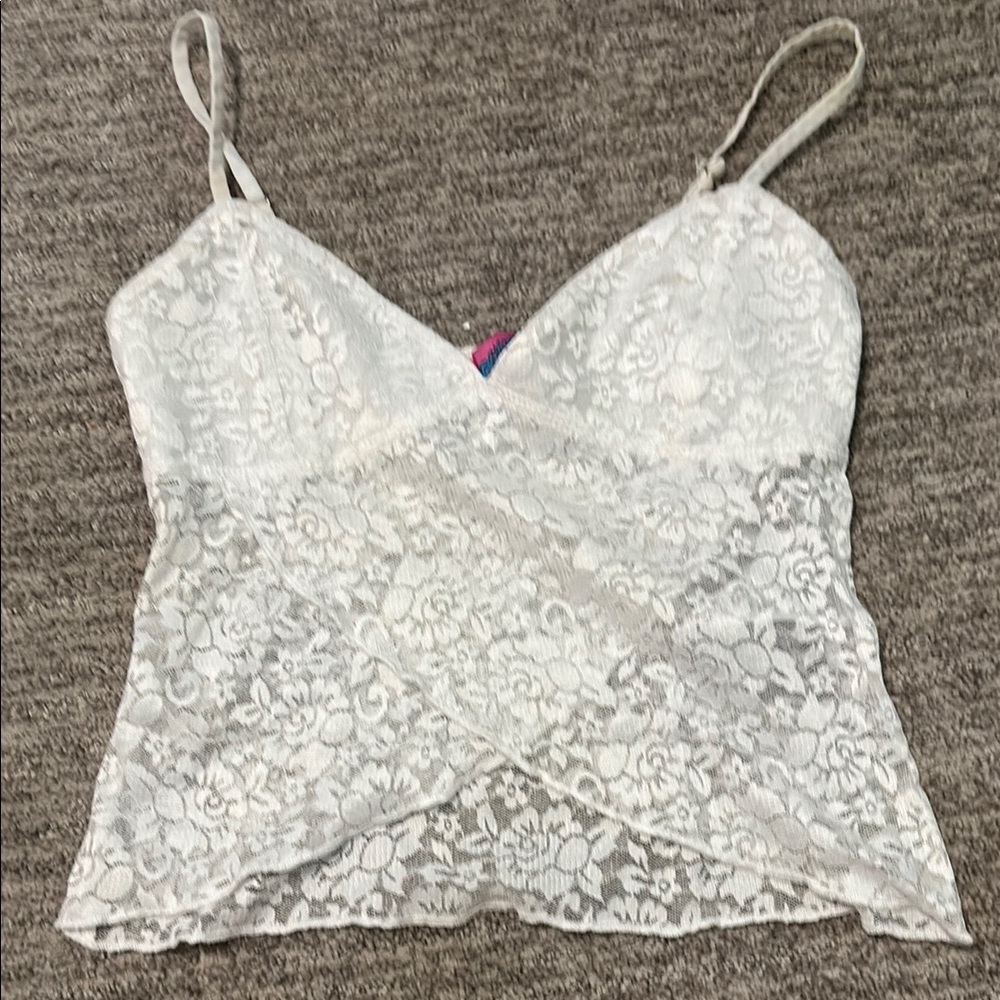 Edikted White Lace Tank Top